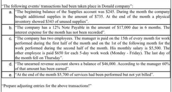  please solve with computer not hand writing, thank you. "The following