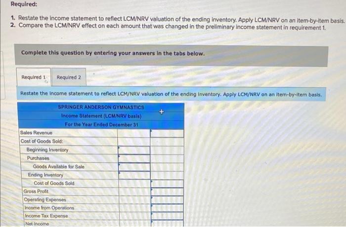 clearly. thank you so much! Springer Anderson Gymnastics prepared its annual financial