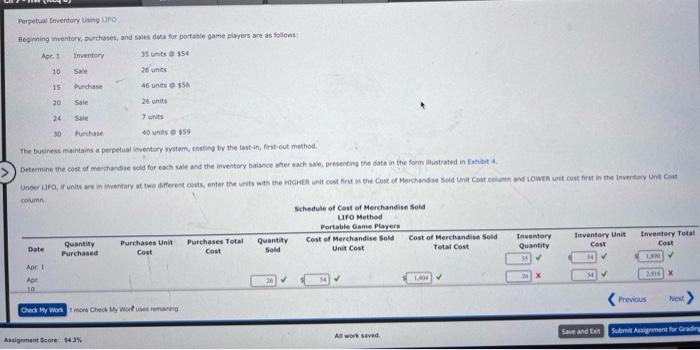  could you solve this? Perpetual Inventory Using LIFO Beginning inventory, purchases,