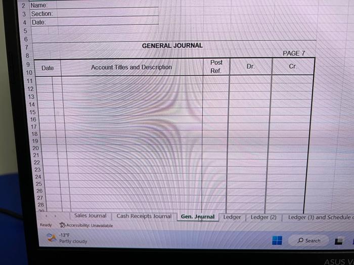 and posting to general 2023 ledger; preparing a schedule Sept. 2 Karen