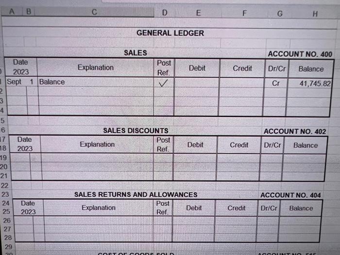 Deli, sales invoice No, 461 , terms 1/10,n/30. Cost of inventory was