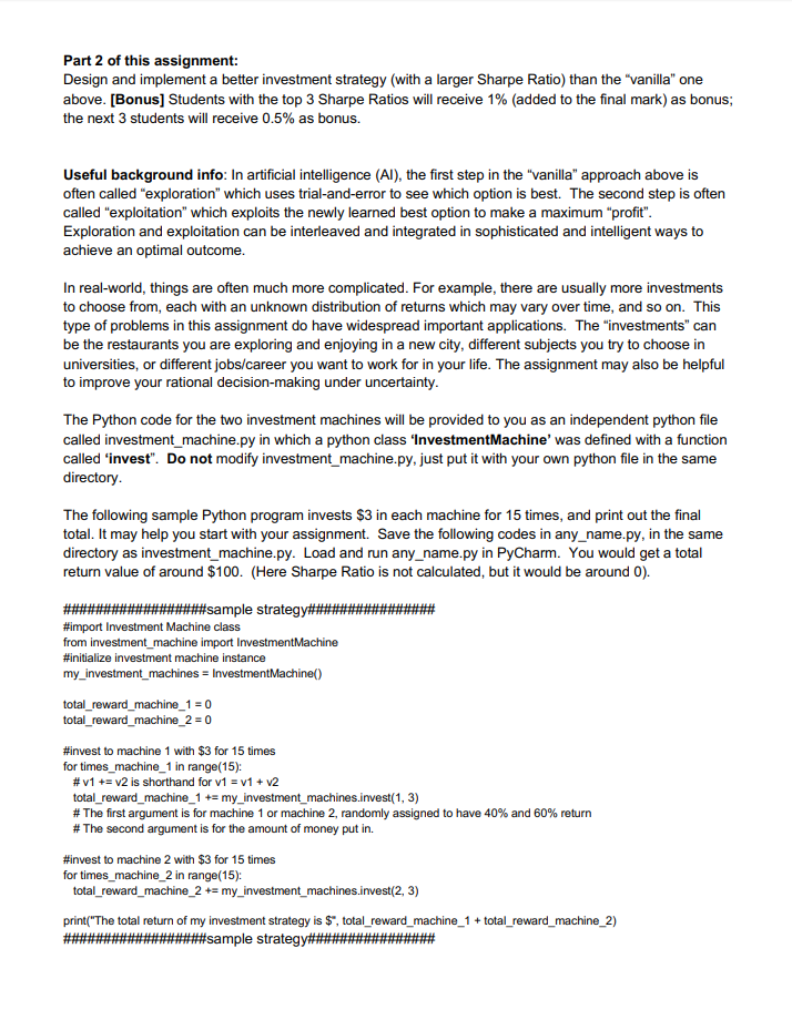 THAT PROVIDEDPlease write down the python code in programming 1026B: Assignment 2: