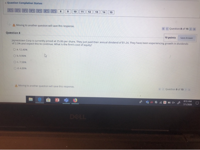  Question Completion Status: 20 50 60 70 9 10 11 12