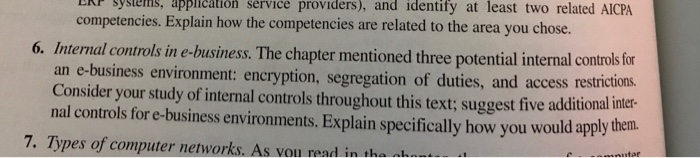  Chapter 10 #6 LRP sysiems, application service providers), and identify at