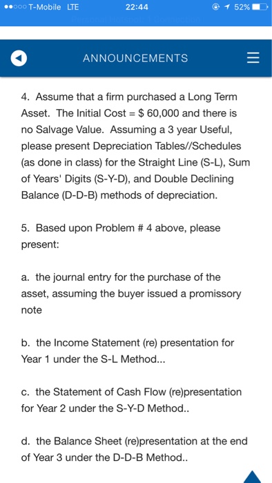 LTE 22:44 ANNOUNCEMENTS 1. For the Inventory Valuation example that we completed