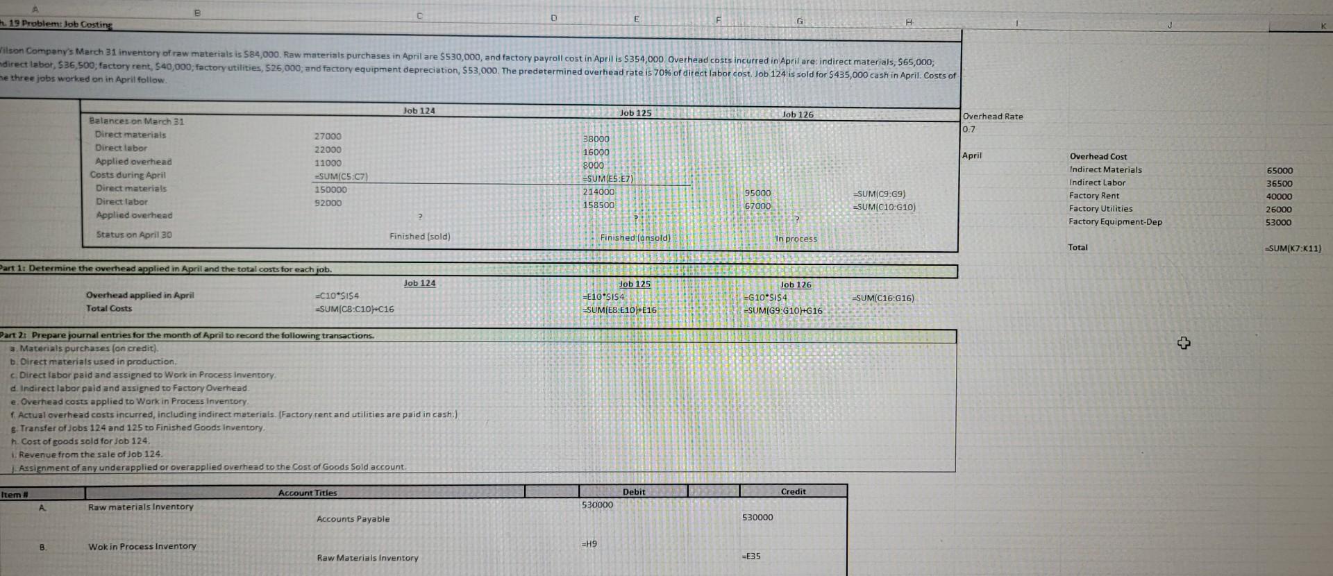 you in advance Wilson Company's March 31 inventory of raw materials is