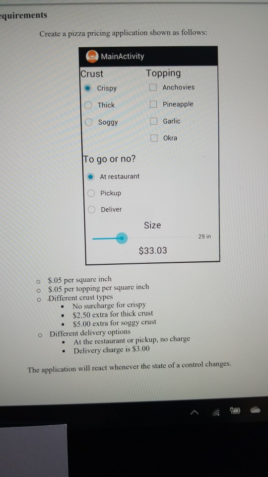  Please use Java in Android Studio to complete the application equirements