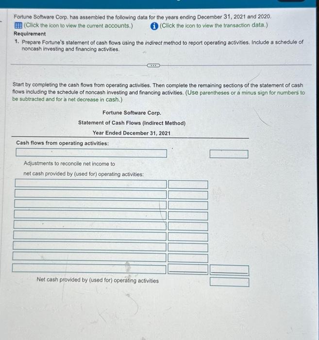 HW 11 # 10 Fortune Software Corp, has assembled the following data