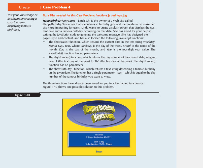 HTML CSS, javascript functions.js function showDate() { thisDate = new Date(); var