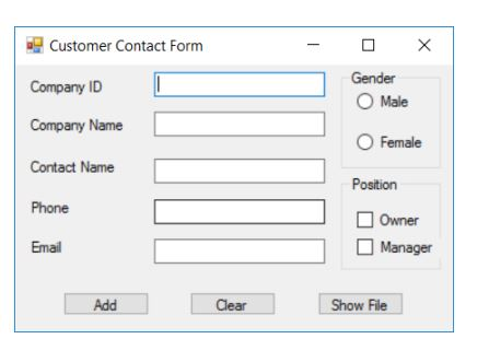 VISUAL BASIC: Final Test Project This is a two form project. The