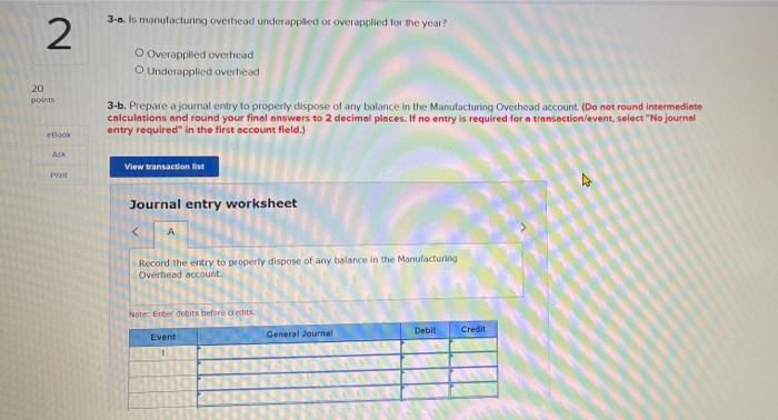 Finished good $20, 311, $10.00 A The company apples werhead cost to