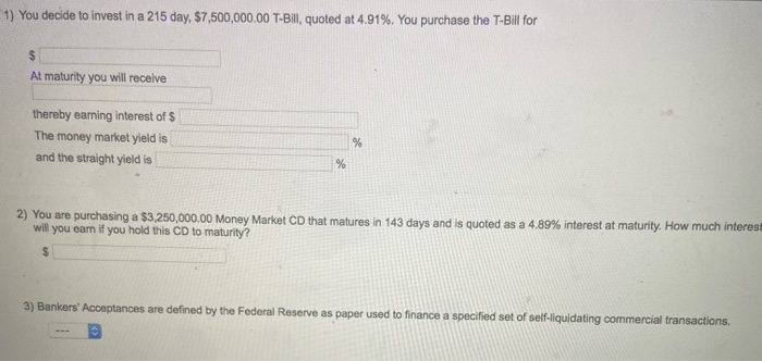  3 is either true or false 1) You decide to invest