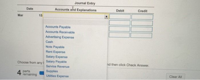 the following transactions during the latter part of March Click the loon