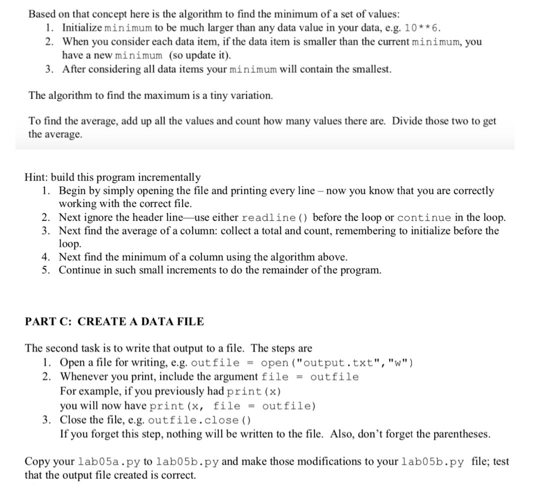 find the max, min, and average values of columns. Also, create an