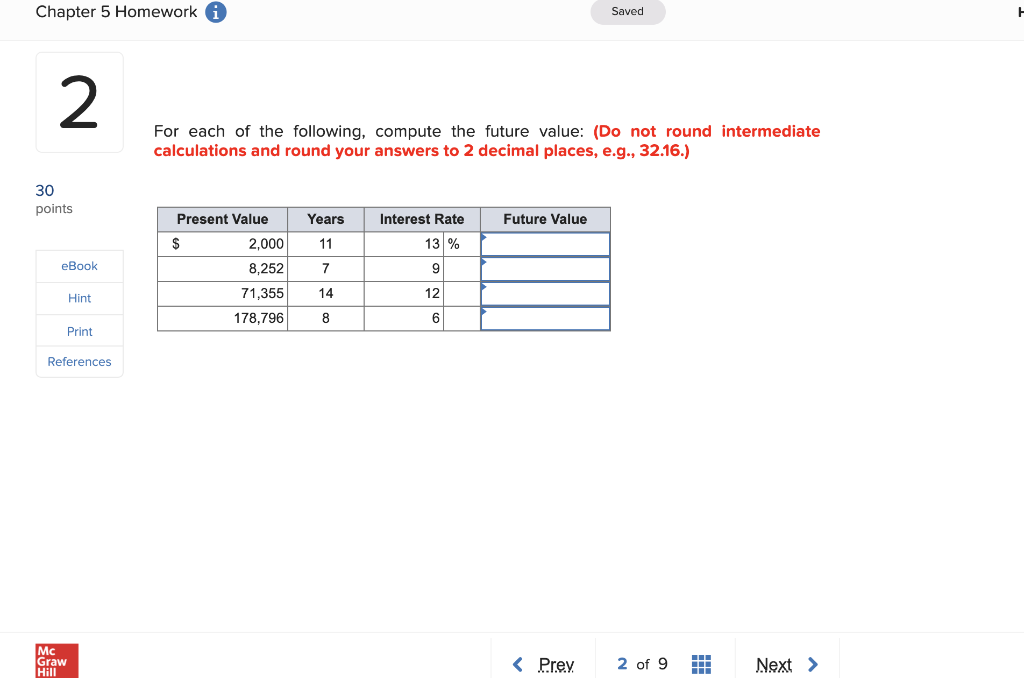  Chapter 5 Homework A Saved 2 For each of the following,