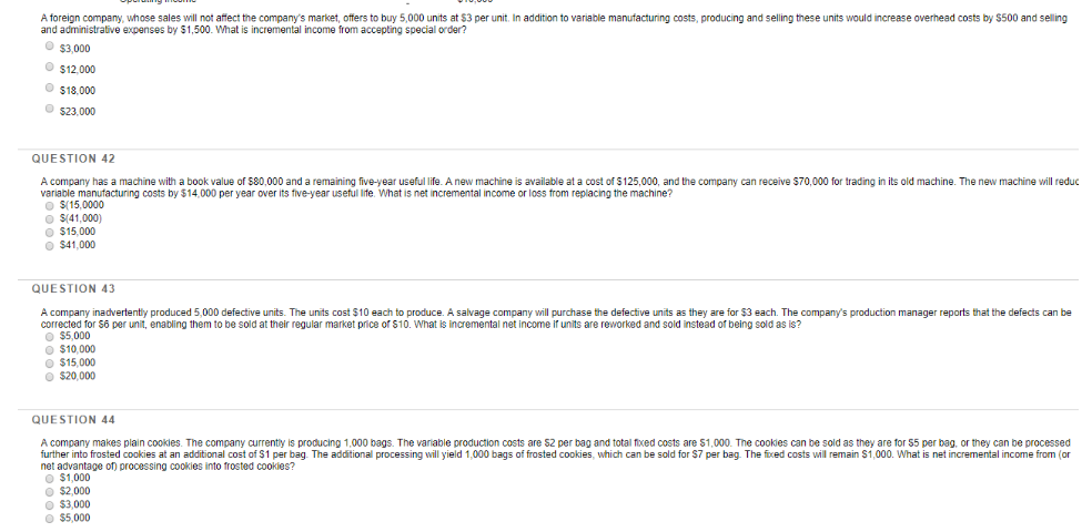 Orders A foreign company, whose sales will not affect the company's market,