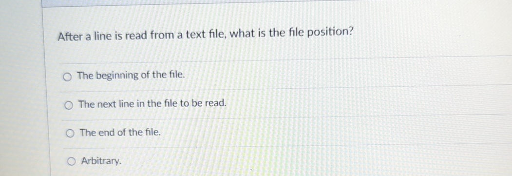  After a line is read from a text file, what is