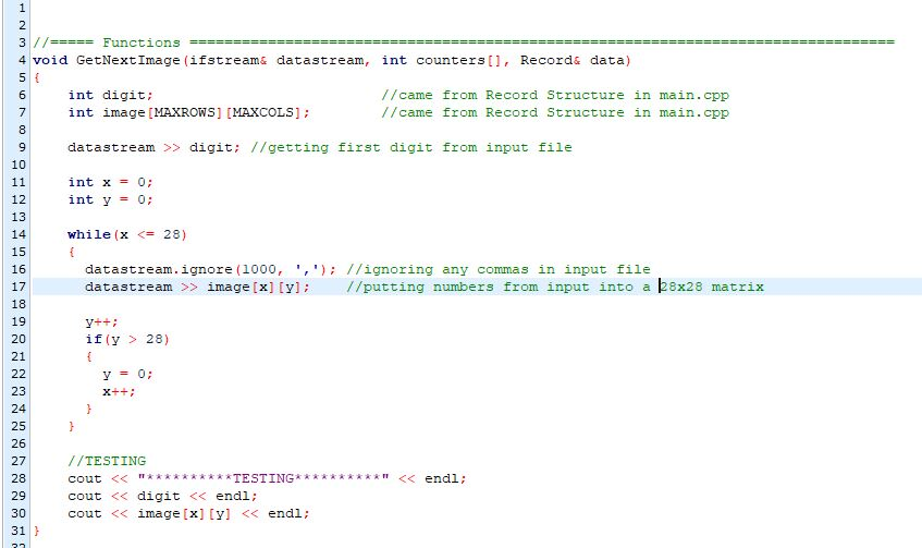  Trying to read in a single array from a file into