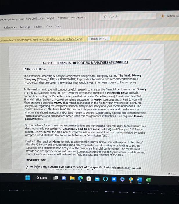 can someone help AC 211 - FINANCIAL REPORTING \& ANALYSIS ASSIGNMENI INTRODUCTION: