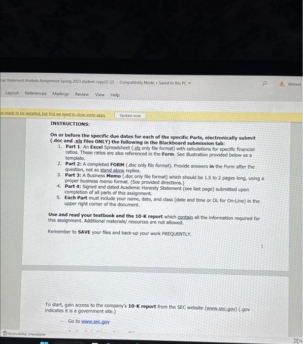 This Financial Reporting \& Analysis Assignment analyzes the company named The Walt