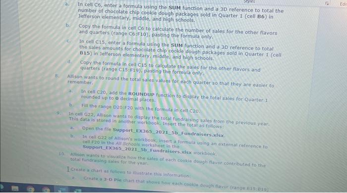  both pages 7-9 a. In cell C6, enter a formula using