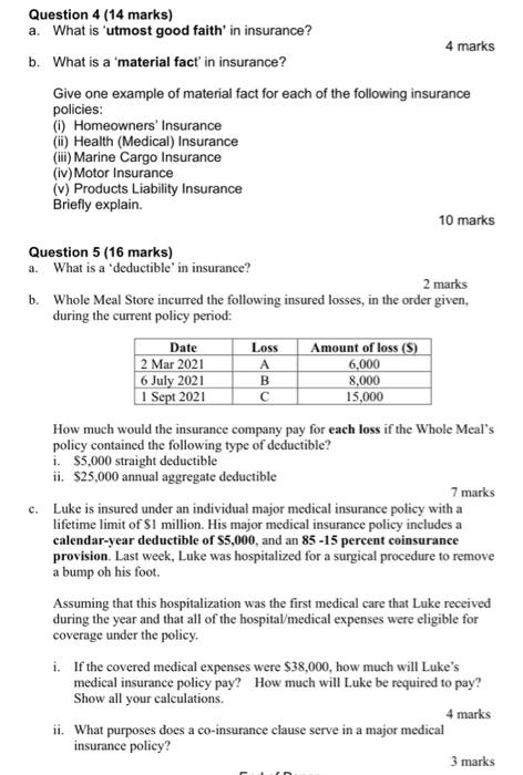  Date B Question 4 (14 marks) a. What is 'utmost good