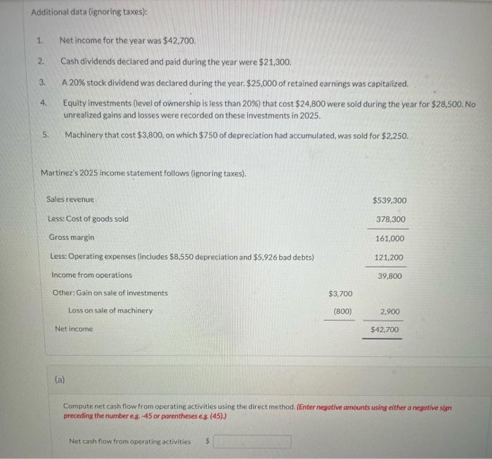 Martinez Inc. Comparative Balance Sheet Accounts As of December 31, 2025 and