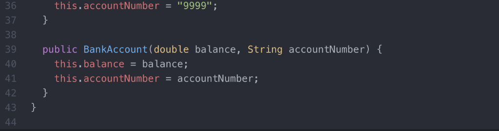 class BankAccountIA3Test { // test constructors @Test public void test_creation(){ BankAccount b