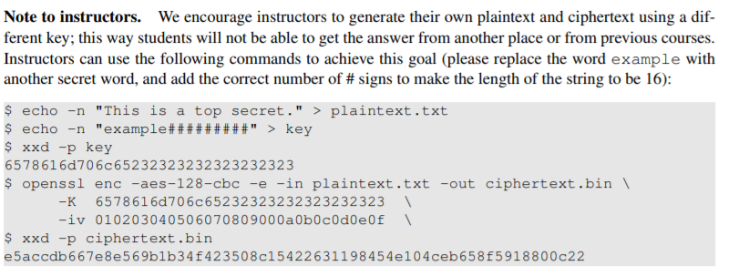two files one is encrypted text file and one is a bin