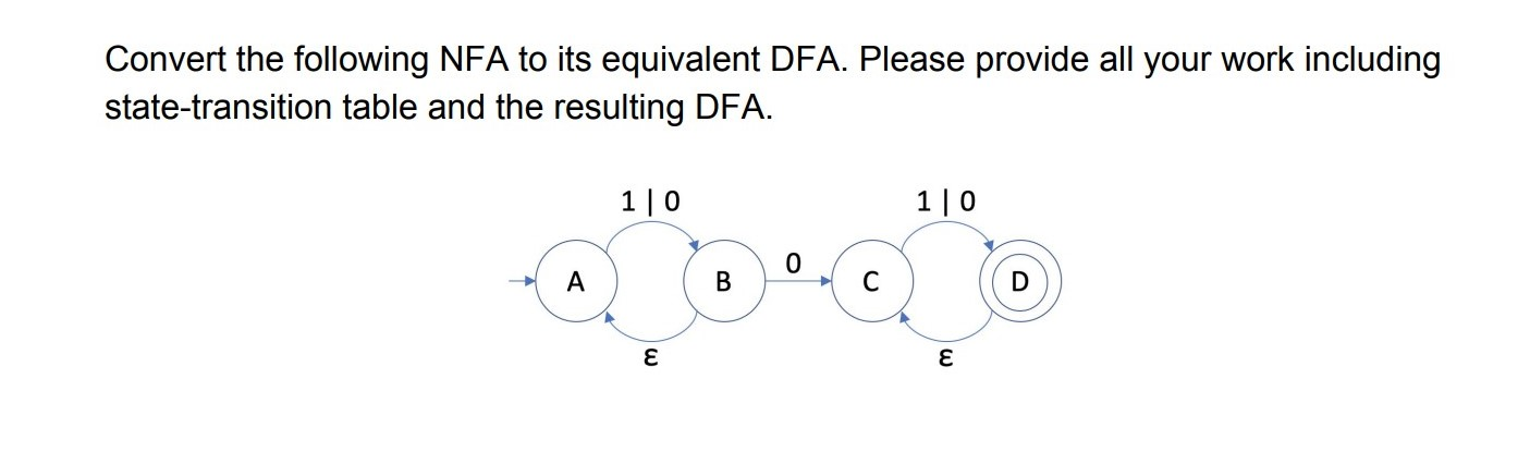 Lexical Analysis: Converting a NFA to a DFA 1) Convert the following