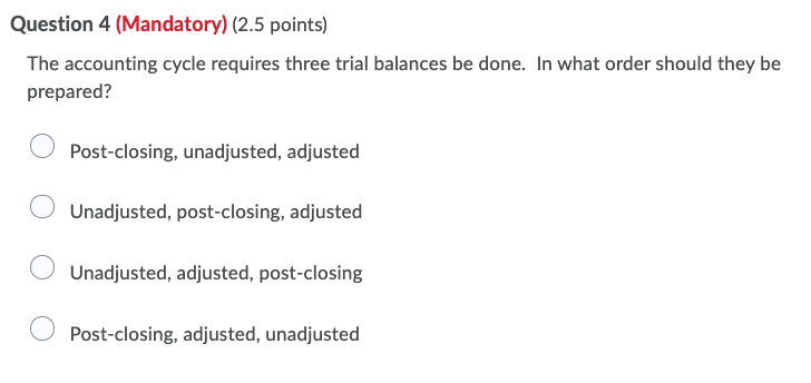 Don't have to answer explain, just answer: A B C D