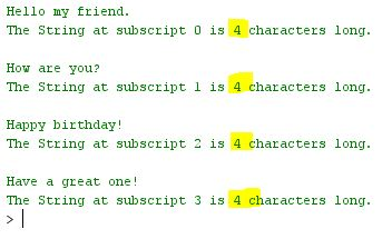 I can call the length of the string inside the arrays. For