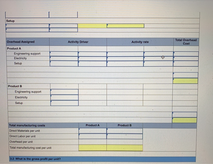Batches Volume Engineering modifications Number of customers Market price Product A $15