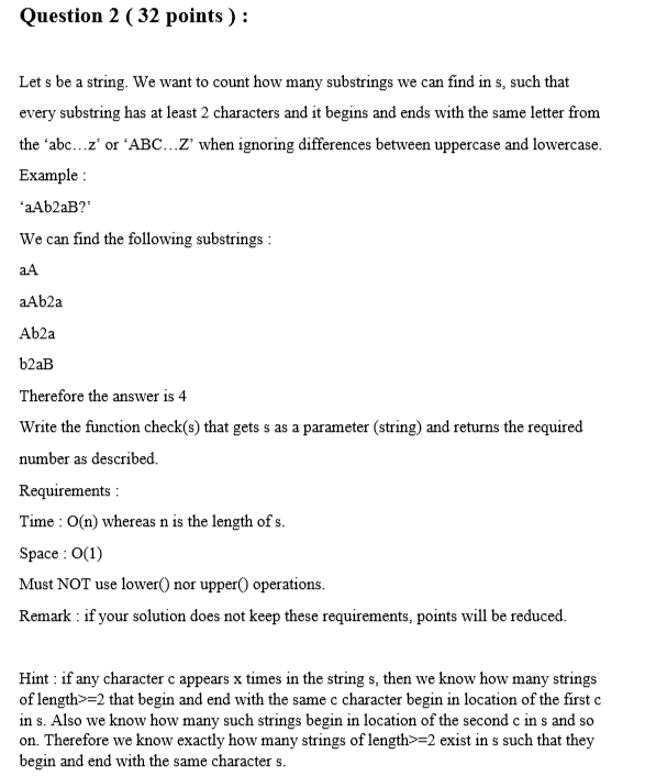 Python problem Question 2 ( 32 points ) : Lets be a