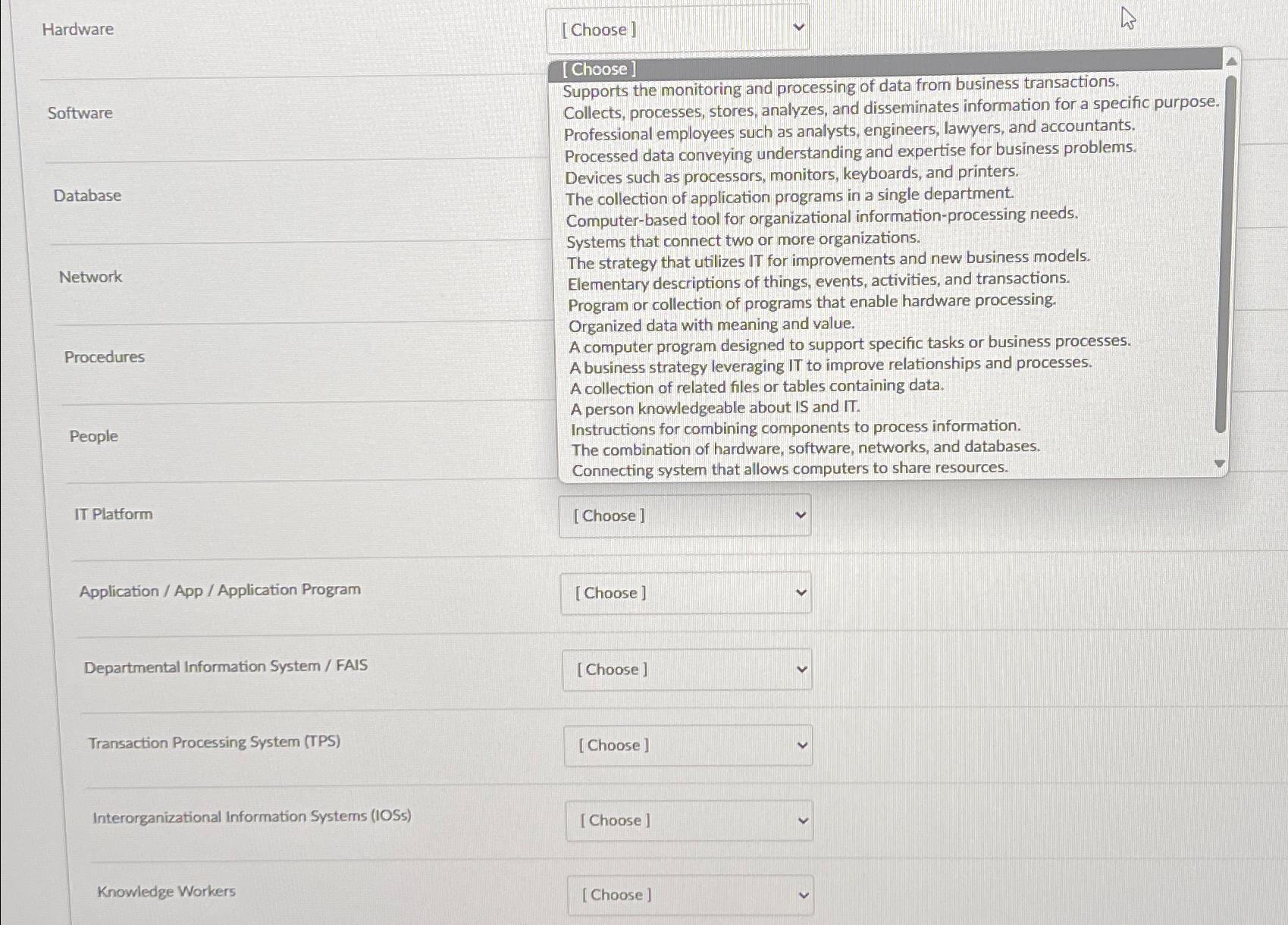  Hardware [Choose] Software [Choose] Supports the monitoring and processing of data