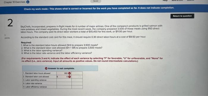 help! Chapter 10 Exercises Check my work mode : This shows what