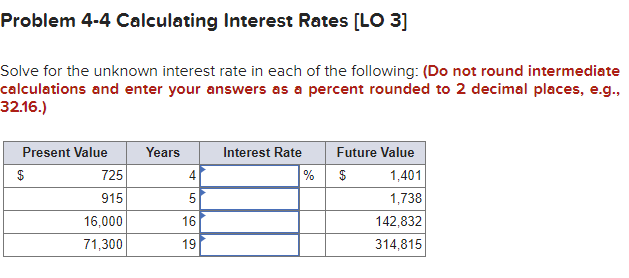 2] For each of the following, compute the present value: (Do not