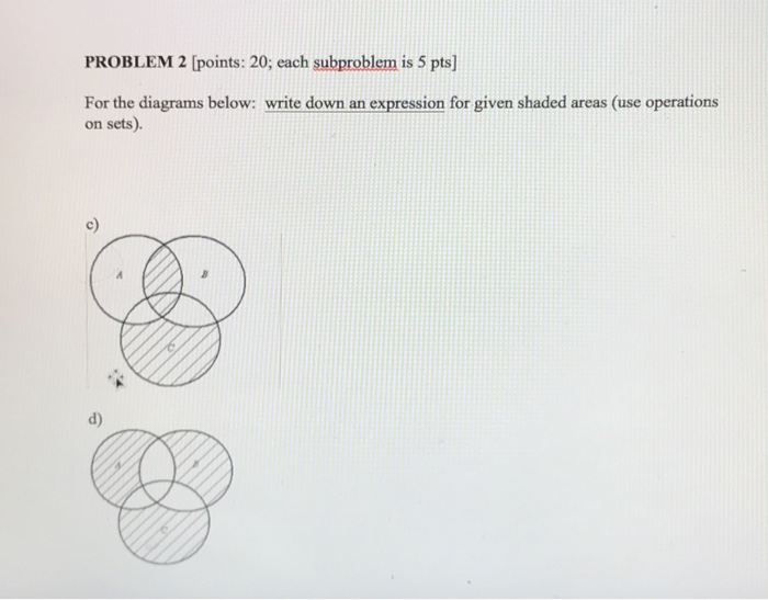  PROBLEM 2 [points: 20; each subproblem is S pts] For the