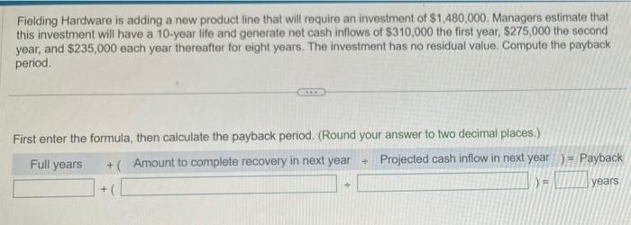  Fielding Hardware is adding a new product line that will require