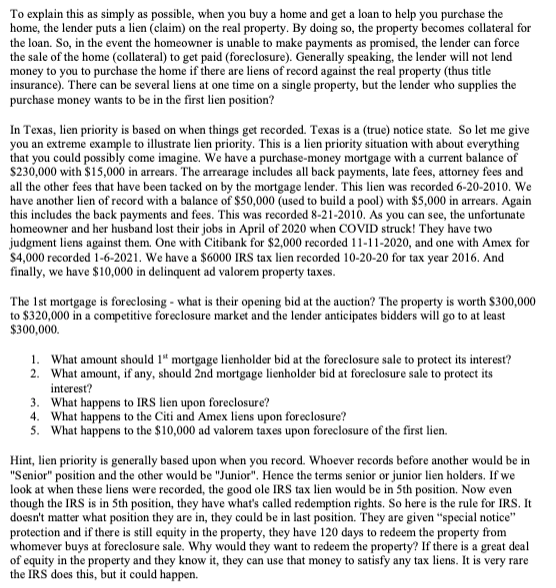 please answer 1-5. Thanks! please answer asap! To explain this as simply