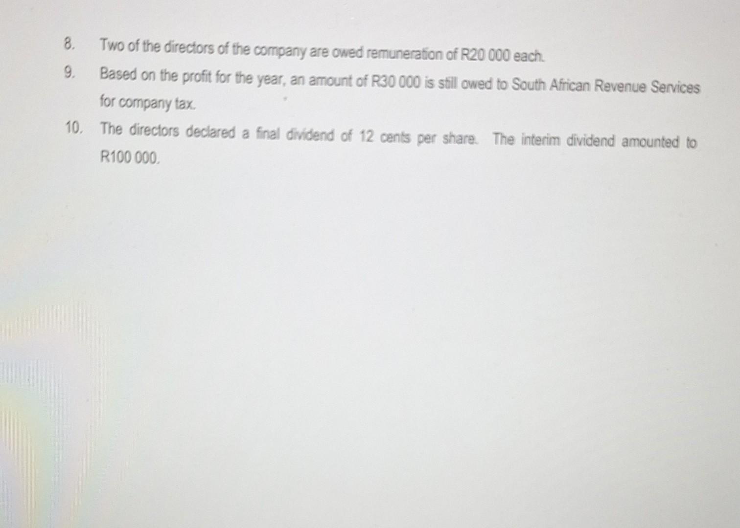 to the financial statements are not required. INFORMATION Adiuctmante and additinnal informatinn