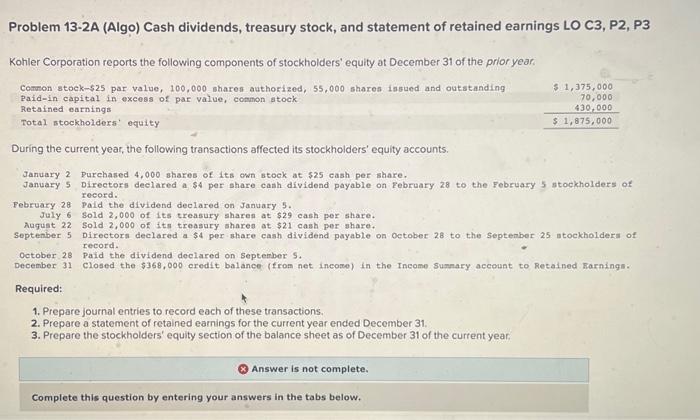  please help me ASAP i will thumbs up Problem 13-2A (Algo)