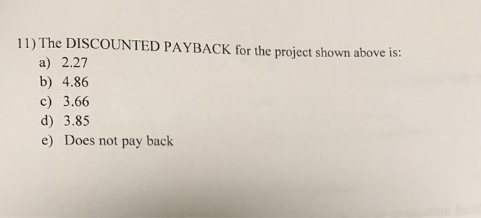 questions. A capital investment project is estimated to have the following after-tax