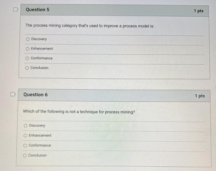  The process mining category that's used to improve a process model