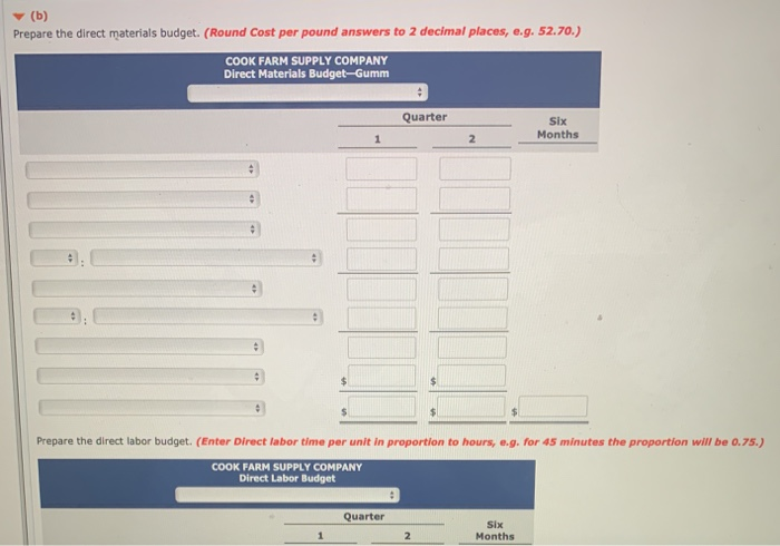 the selling and administartive expense budget. Cook Farm Supply Company manufactures and