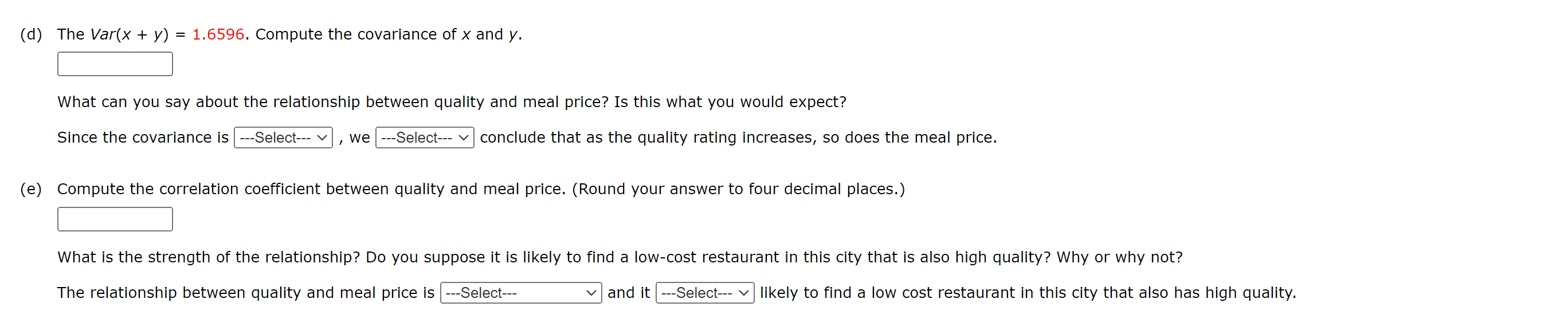 meal price of a randomly selected restaurant in this Canadian city. Let