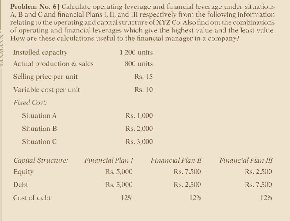 Please help me asap text answer please Problem No. 6] Calculate operating