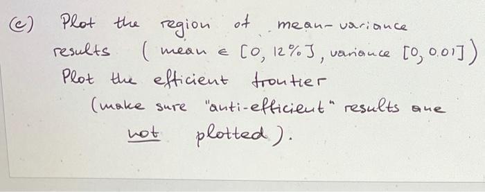 Studying market returns the past 20 years, you identified 4 types of