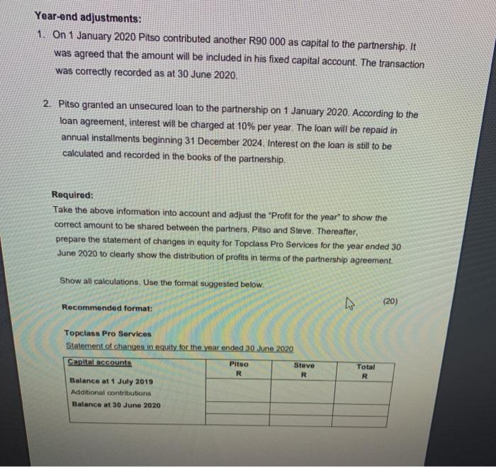 Topclass Pro Services. The information that follows is relevant to the business