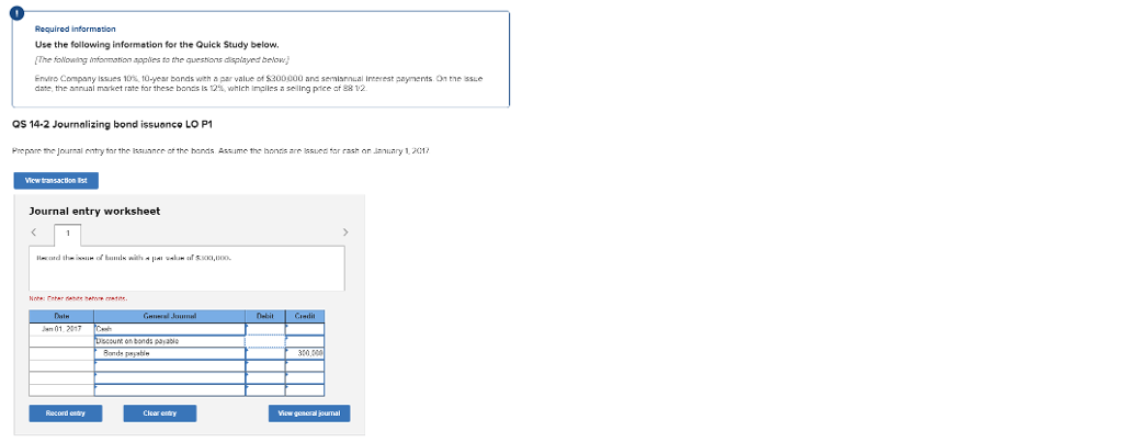 Use the following information for the Quick Study below. [The following information